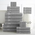 100-percent Plush Cotton 24-piece Economic Bath Towel Set