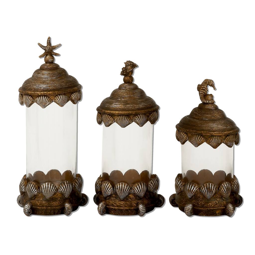 Coastal Living Decorative Glass Canister (Set of 3)