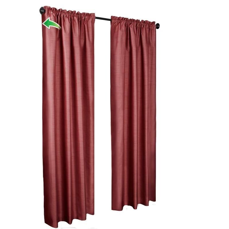Maytex Josephine Faux Silk Thermal Shield Panel Pair - 40 x 84 - 40 x 84