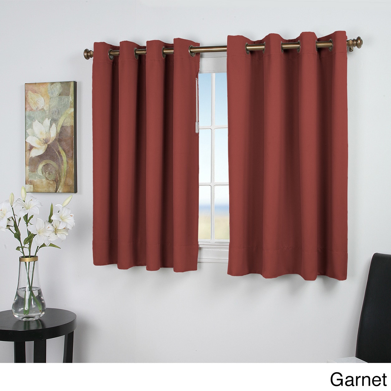 Ultimate Blackout 45 Inch Short Length Grommet Curtain Panel On Sale Overstock 10812849