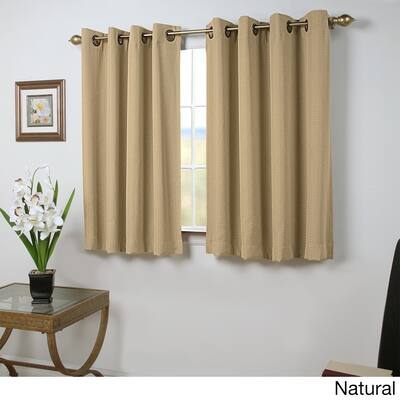 Grand Pointe 54 inch Length Grommet Short Blackout Panel with Attachable Wand