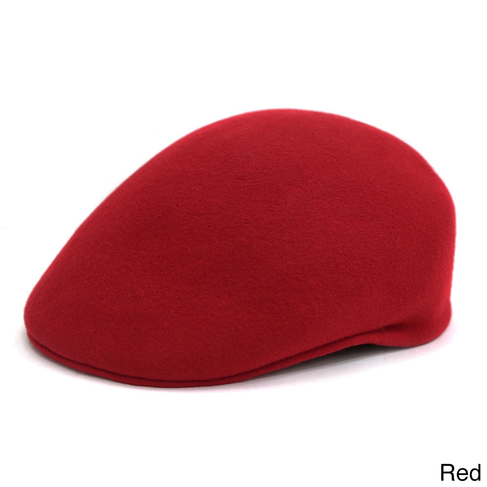 mens red flat cap