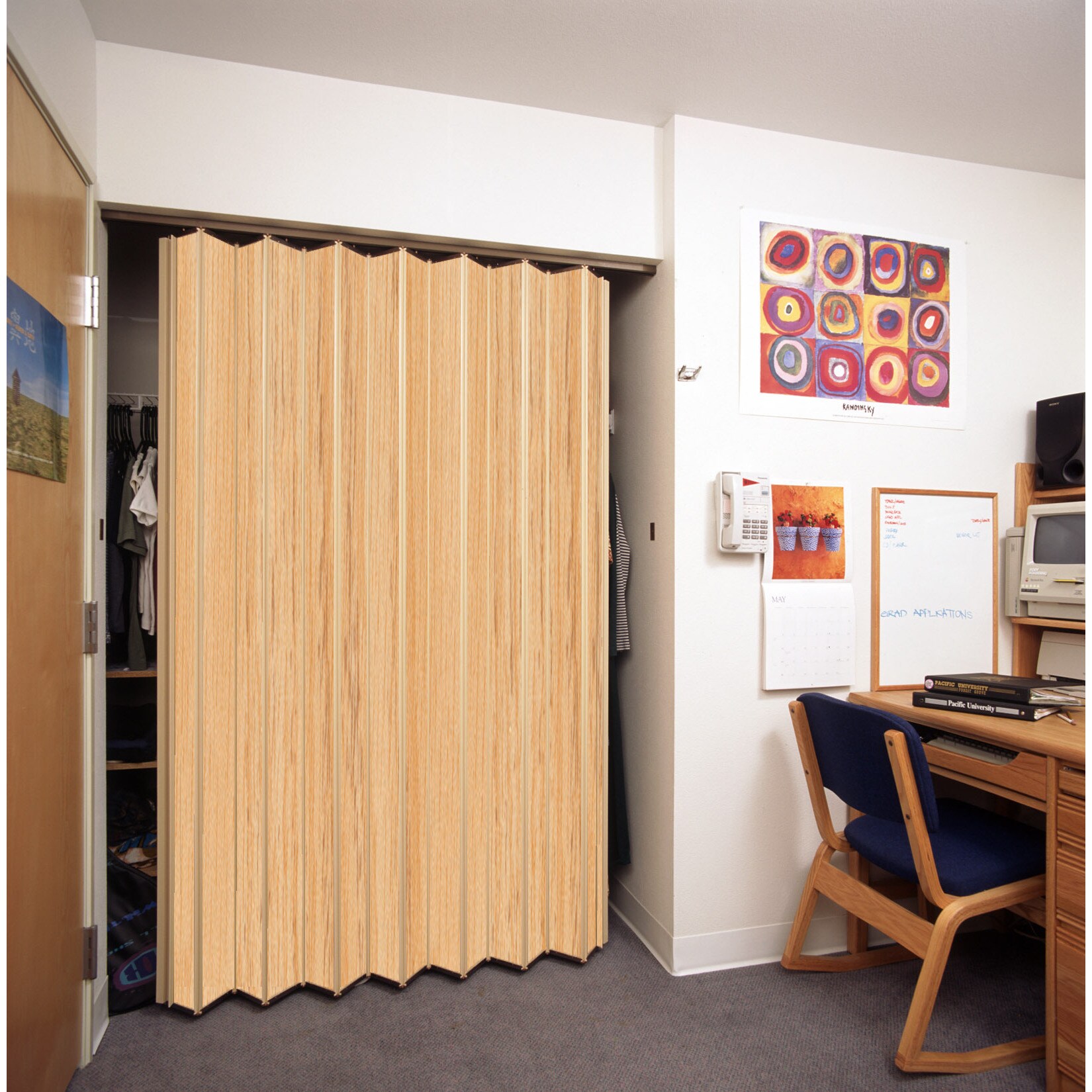 Shop Spectrum Woodshire Natural Oak Folding Door 48x80 Free