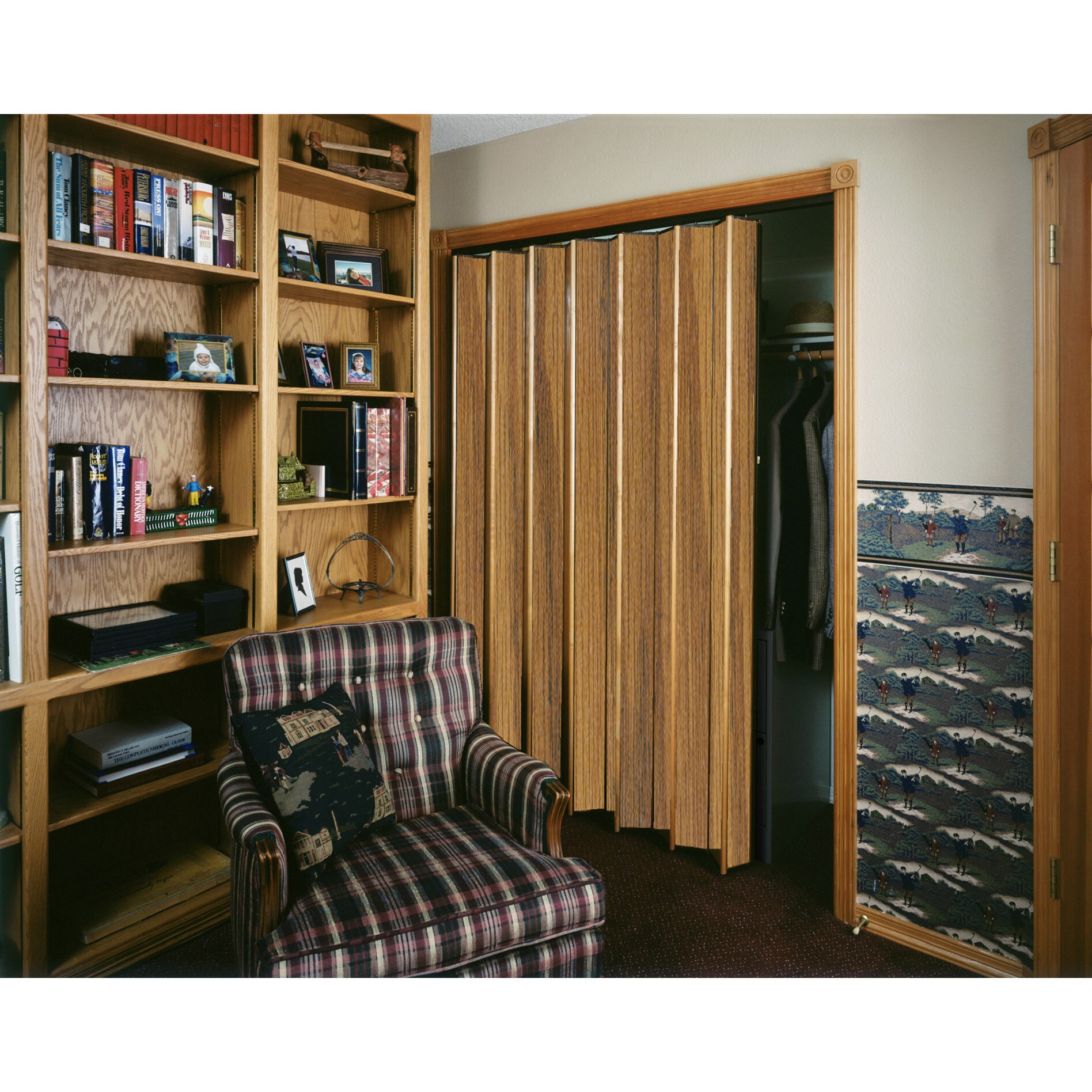 Shop Spectrum Woodshire Dark Oak Folding Door 36x96 Free