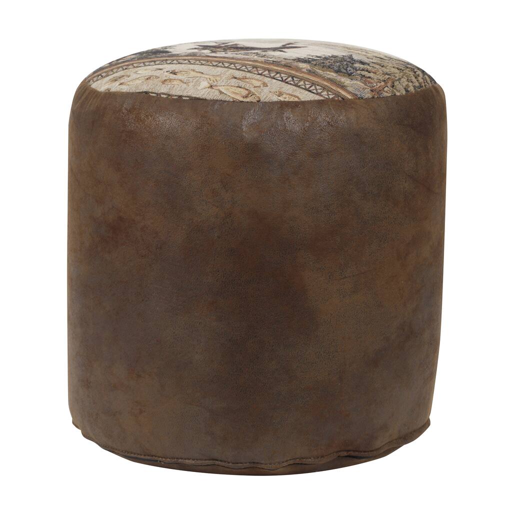 Alpine Lodge Tapestry Pouf Ottoman