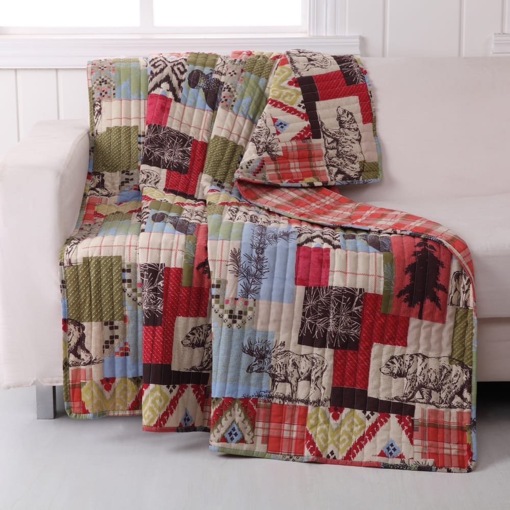 Greenland Home Fashions Rustic Lodge Quilted Throw