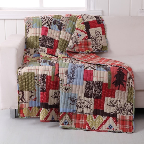 Library Books Quilted Throw Blanket - 100% Cotton 50" x 65 ...