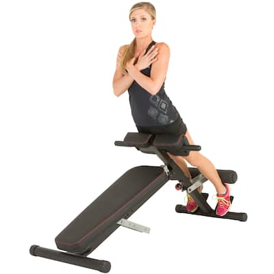 IRONMAN Triathlon X-Class Light Commercial Multi- Workout Abdominal/ Hyper Back Extension Bench - Black