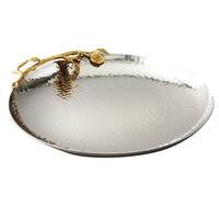 Heim Concept Golden Vine Hammered 10.75-inch Round Tray