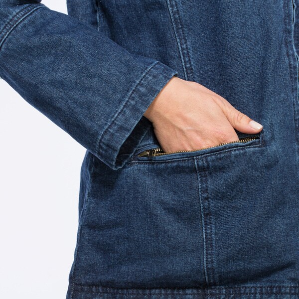 plaid lined denim jacket womens