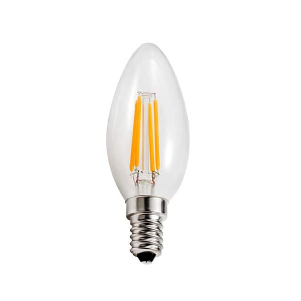 Aquarium Premedicatie gips Goodlite 3.5-Watt LED Filament Candelabra Bulb Dimmable Torpedo Tip -  Equivalent 40W Incandescent Bulb UL 400 Lumens - 10 Pack - Overstock -  10813859