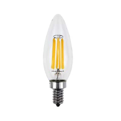 Goodlite 5W LED Filament Candelabra Bulb Dimmable Torpedo Tip 60W Equivalent Incandescent Bulb (Pack of 10)