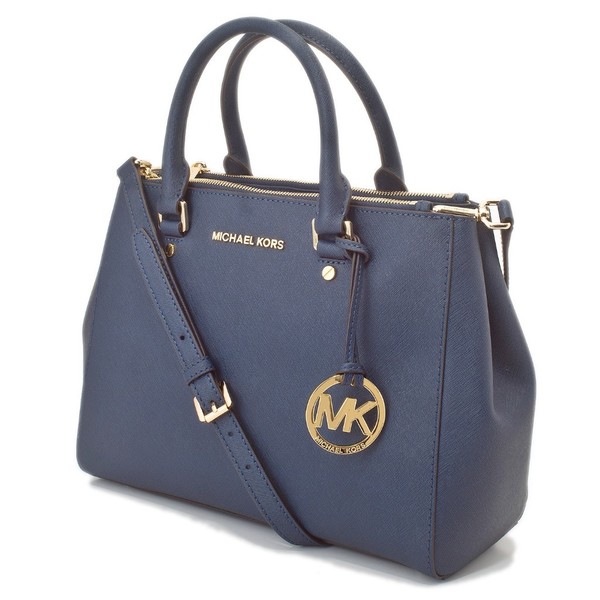 Michael Kors Sutton Medium Navy Satchel Handbag Free Shipping Michael Kors Sutton Medium Navy Satchel Handbag
