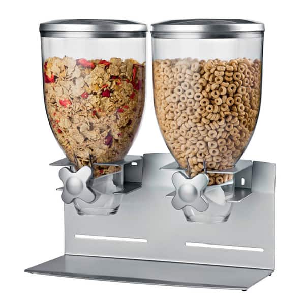 Honey-Can-Do Silver 35 Oz Double Dry Food Dispenser