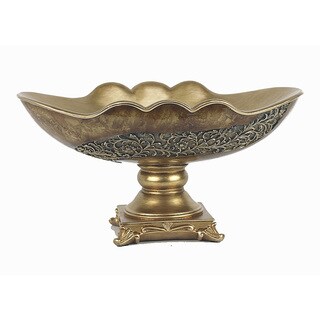 Elegant Decorative Glass Bowl with Metal Stand - 15876883 - Overstock ...