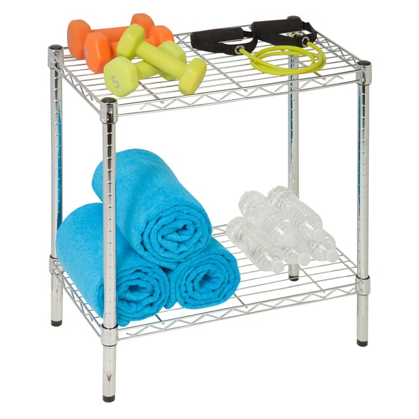 Honey-Can-Do 2-tier chrome utility shelf
