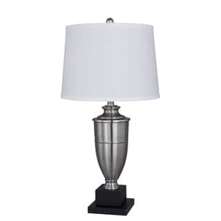 30 inch Metal Table Lamp in Brushed Steel