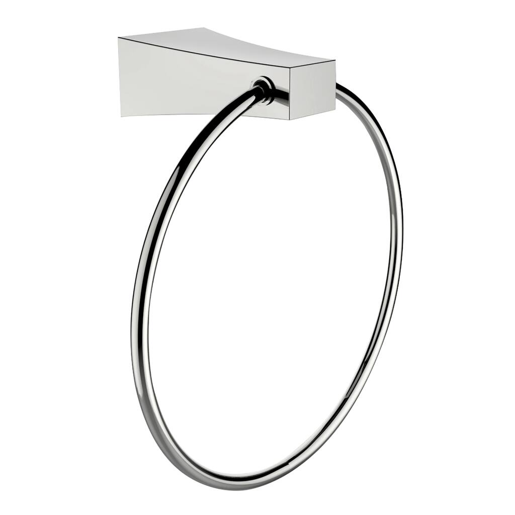 Brass Constructed Towel Ring In Chrome Finish