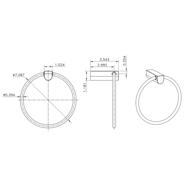 Brass Constructed Towel Ring In Chrome Finish Overstock 10824992