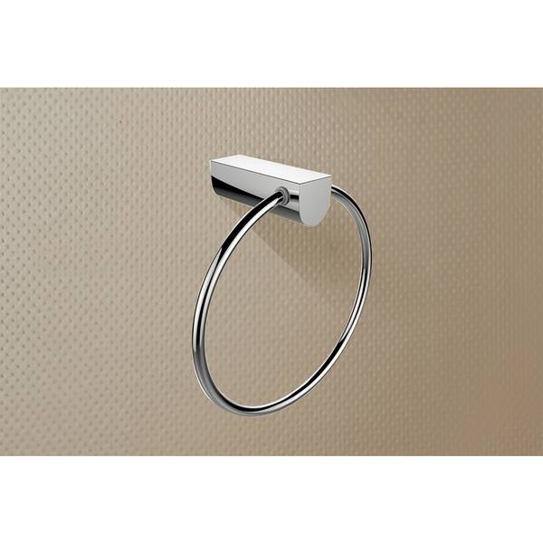 Brass Constructed Towel Ring In Chrome Finish Overstock 10824992
