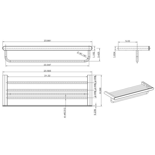 24in. Multirod Towel Rack In Chrome Bed Bath & Beyond 10825005