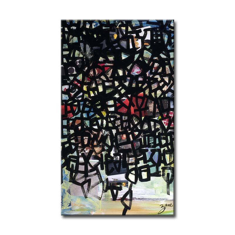 'Transit NYC' Abstract Wrapped Canvas Wall Art