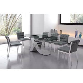 Zuo Kitchen Dining Room Tables Online At Our Wave Dining Table With Tempered Gl Chrome Base Finish