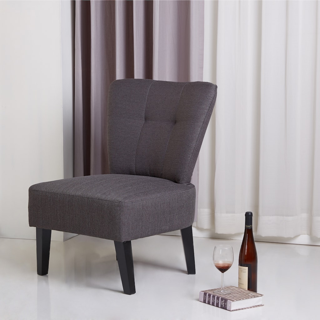 Sitswell Maddie Charcoal Grey Contemporary Accent Chair - 23''L x 22''W x 32''H