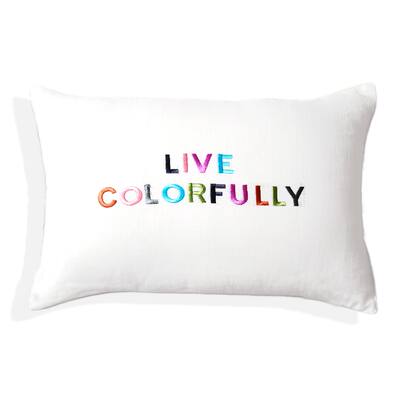 Embroidered Filled Hue Decorative Pillow