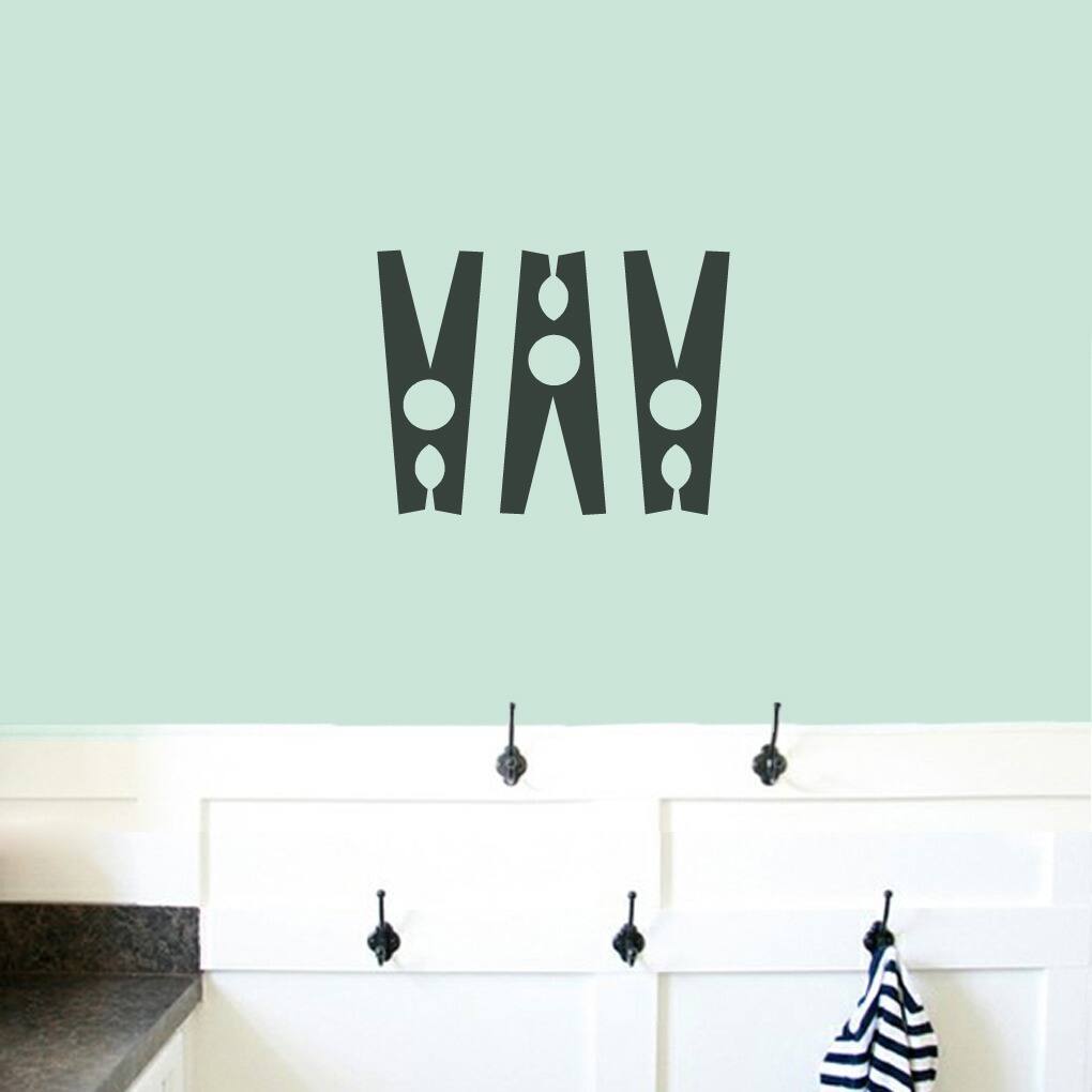 Clothespins Set Laundry Room Wall Decals SMALL Bed Bath & Beyond