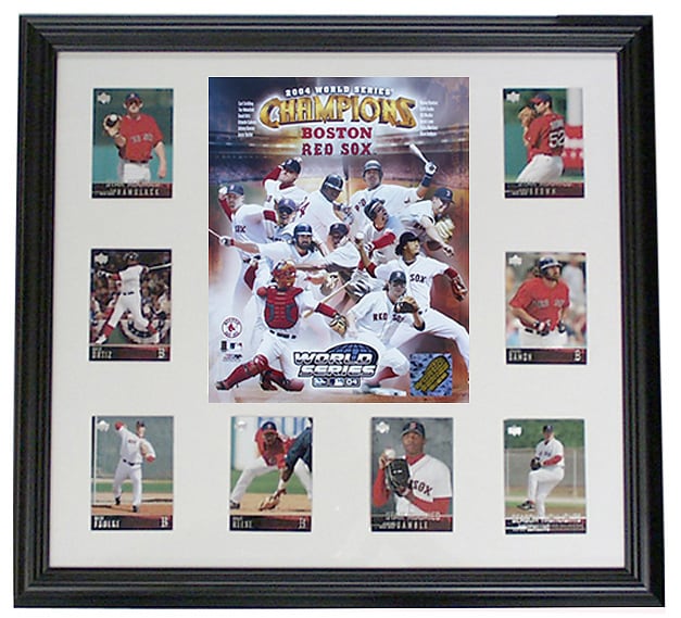 Custom Framed Boston Champs Composite with Cards
