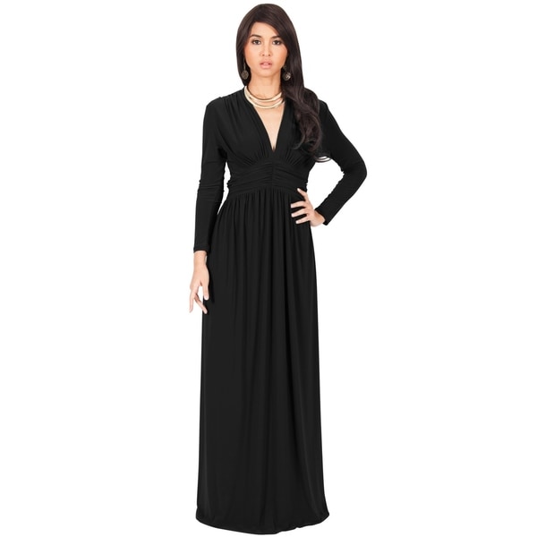 long sleeve maxi dress in store