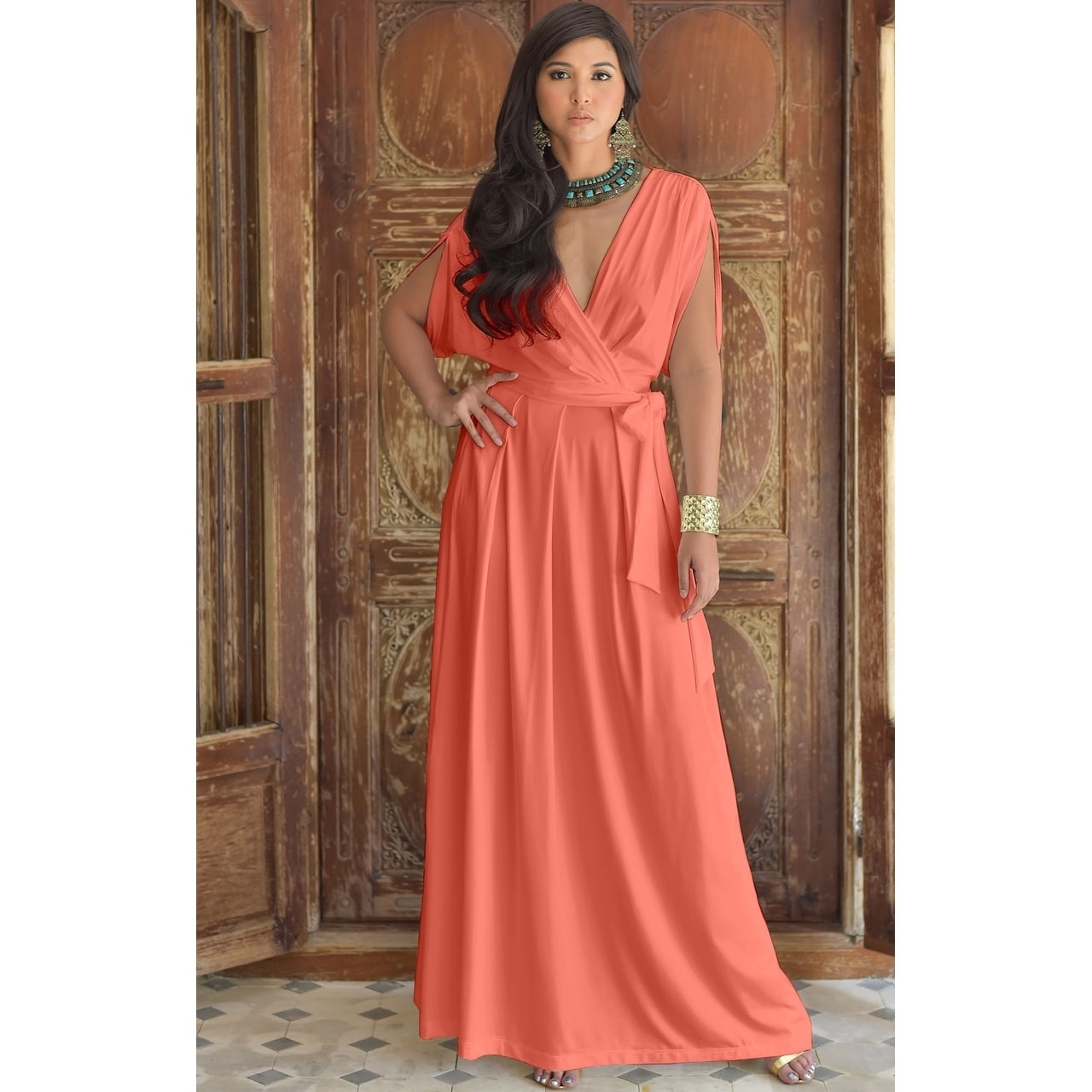 dolman sleeve maxi dress