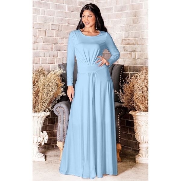 light blue flowy maxi dress