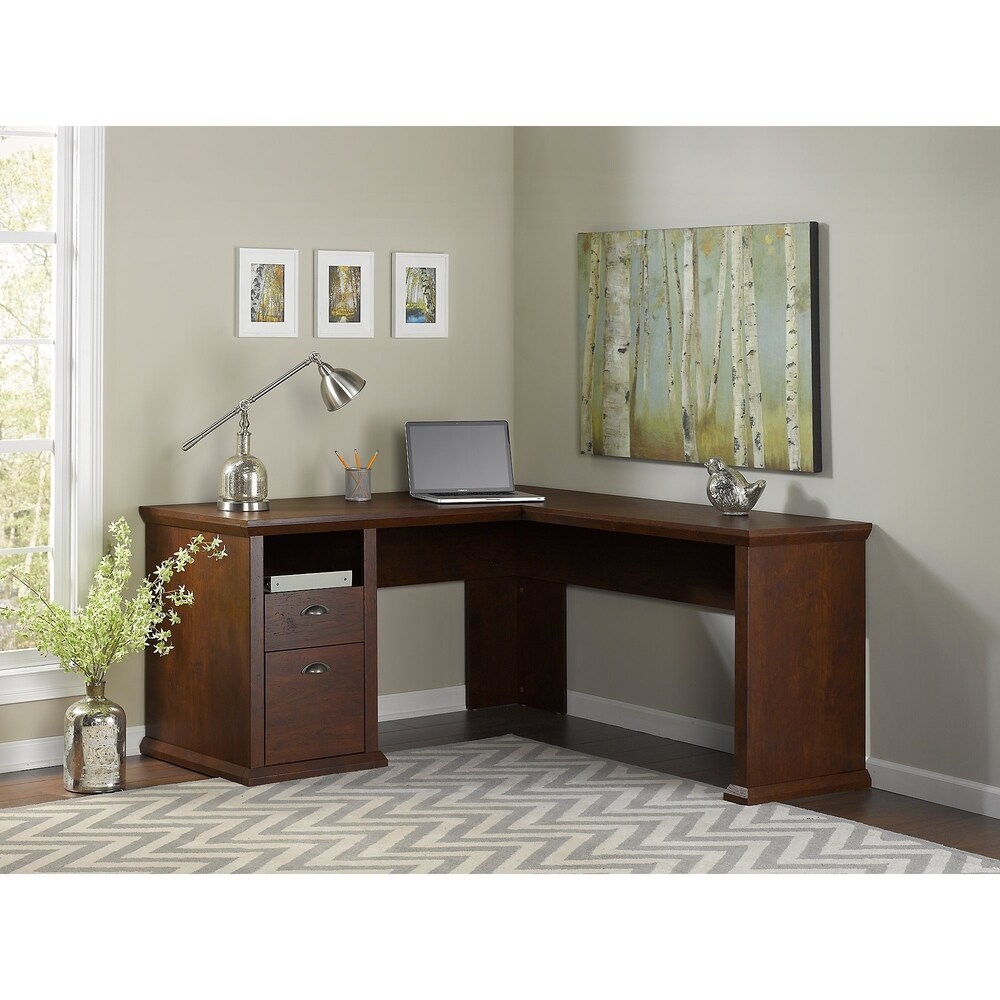 2pc Modern Contemporary L Shaped Executive Office Desk Set, #MT