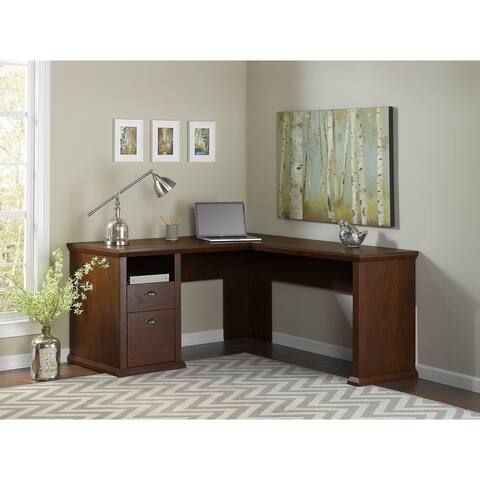 L-shaped Desk in Antique Cherry