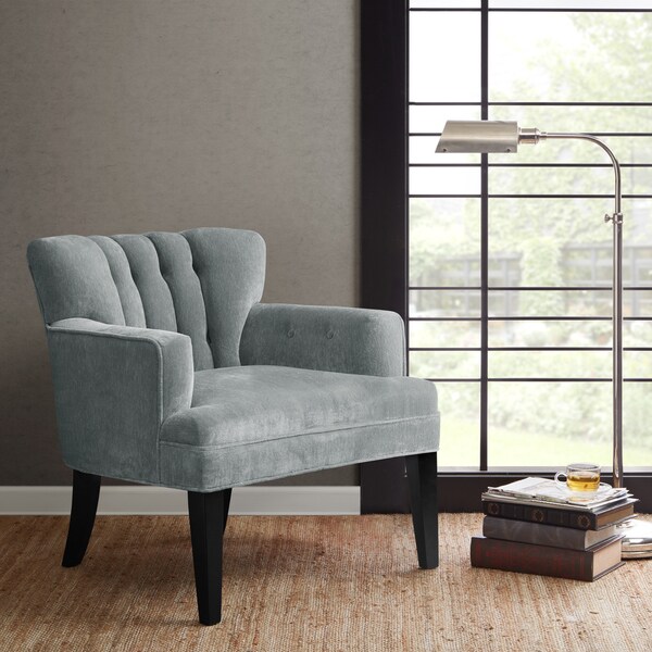 Shop Madison Park Gianna Blue Tufted Club Chair Free Shipping Today