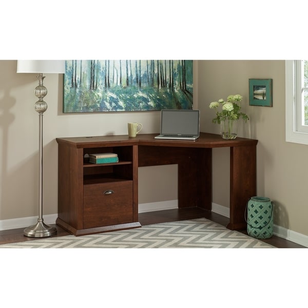 Copper Grove Senaki Corner Desk in Antique Cherry. Opens flyout.