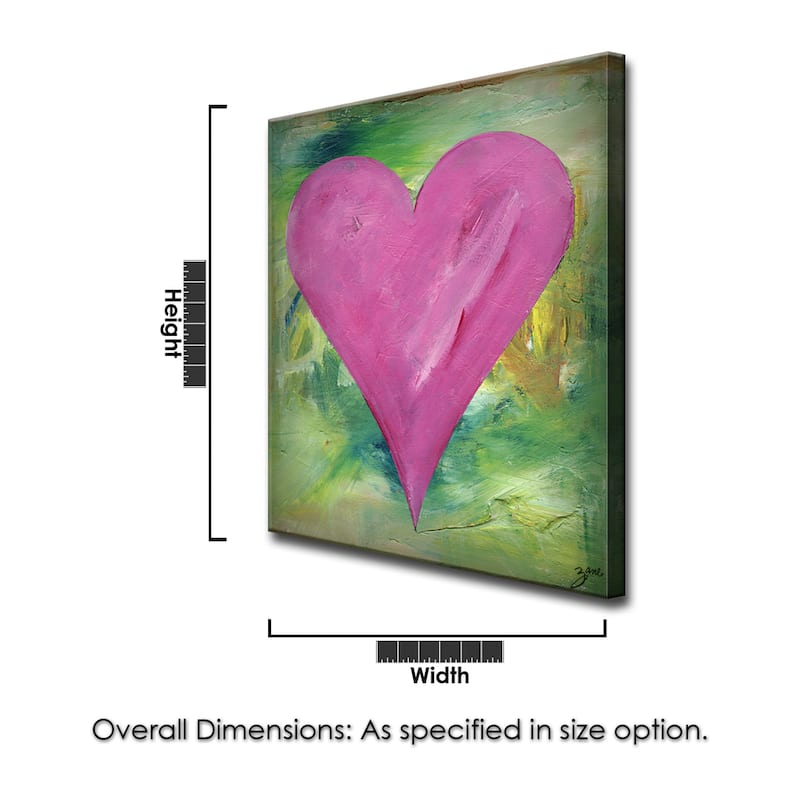 'Los Angeles' Heartwork Wrapped Canvas Wall Art