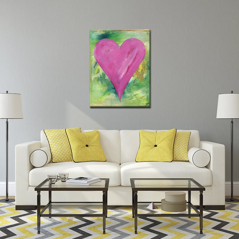 'Los Angeles' Heartwork Wrapped Canvas Wall Art