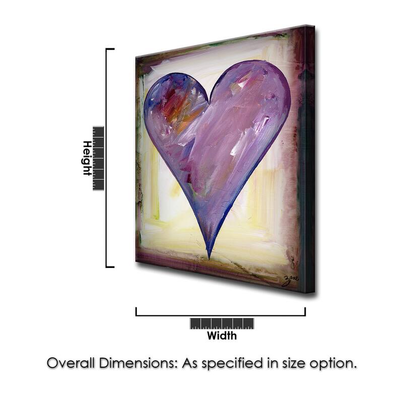 'Lilly' Heartwork Wrapped Canvas Wall Art
