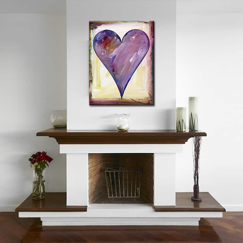 'Lilly' Heartwork Wrapped Canvas Wall Art