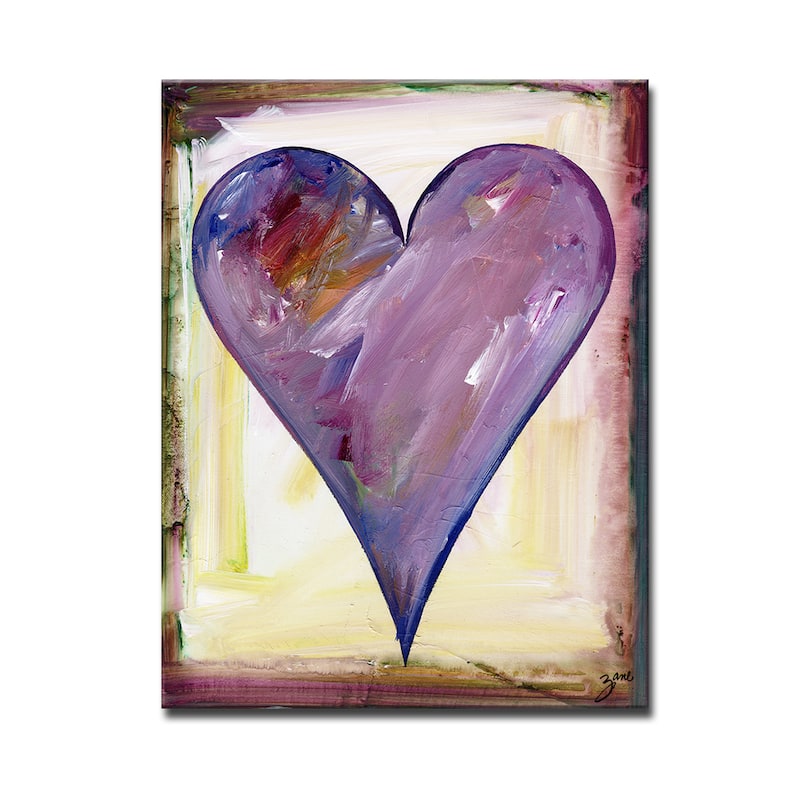 'Lilly' Heartwork Wrapped Canvas Wall Art