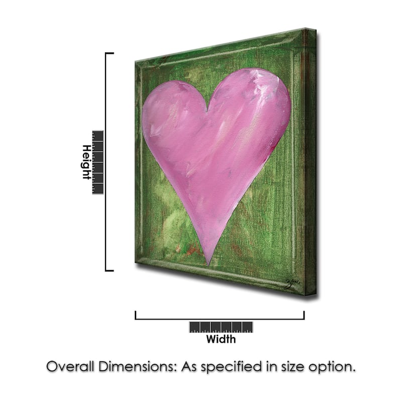 'Kendall' Heartwork Wrapped Canvas Wall Art