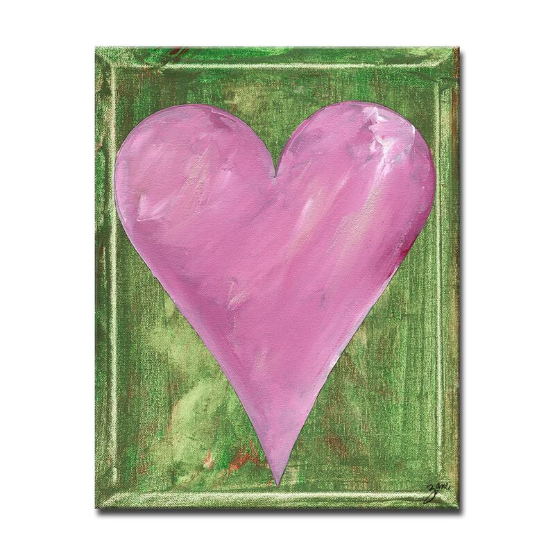 'Kendall' Heartwork Wrapped Canvas Wall Art