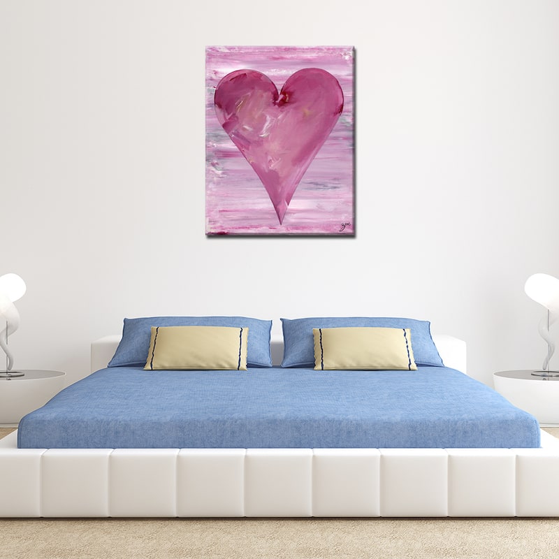 'Jessica' Heartwork Wrapped Canvas Wall Art