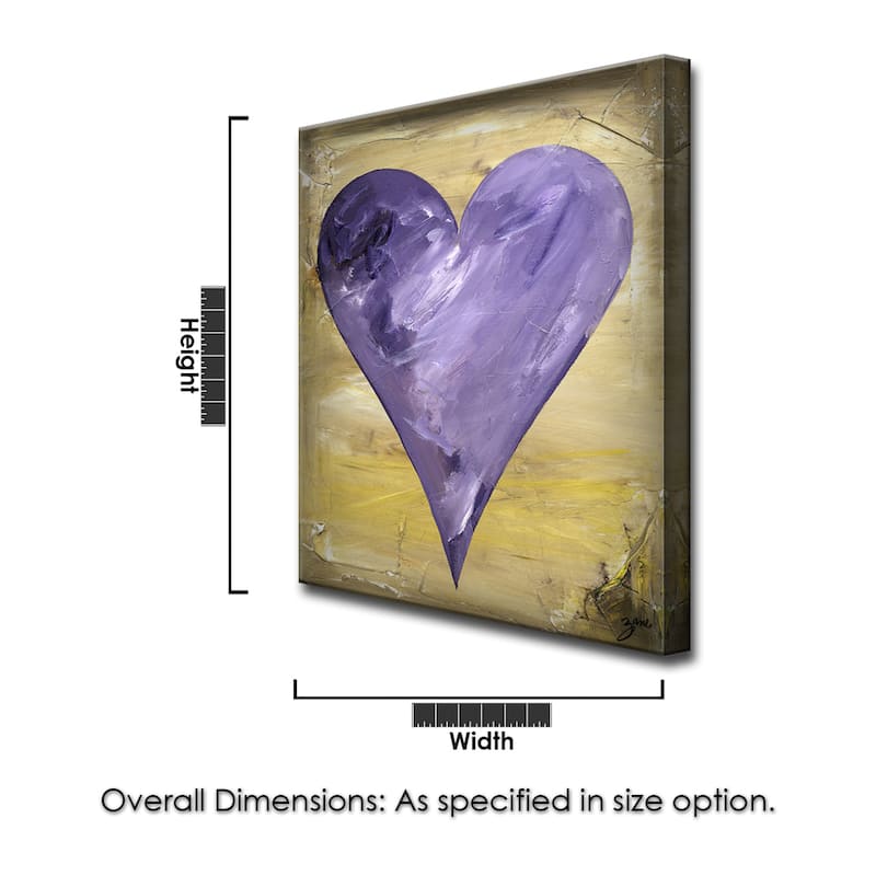 'Heath' Heartwork Wrapped Canvas Wall Art