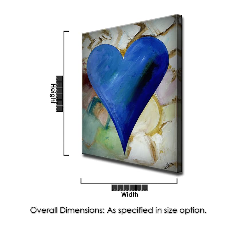 'Ernesto' Heartwork Wrapped Canvas Wall Art