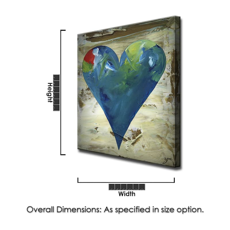 'Deborah' Heartwork Wrapped Canvas Wall Art