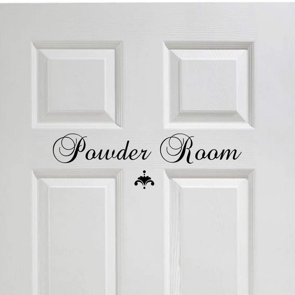 Powder Room Vinyl Decal Bathroom Decor Vinyl Wall Decal